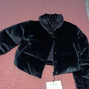 Ribbed Velour Gold Rush Puffer